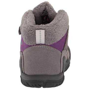 KEEN Knotch Chukka Mid Height Insulated Easy On Snow Boots, Steel Grey/Charisma, 11 US Unisex Little Kid