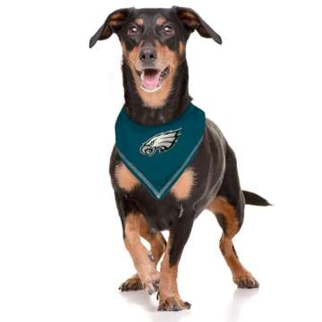 Pets First NFL Philadelphia Eagles TIE Bandana, Large/X-Large. Dog Bandana Scarf Bib for Pet Cat Dog. The Ultimate Game-Day, Party Bandana