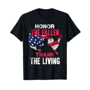 Honor the Fallen Veteran Themed Military Support T-Shirt