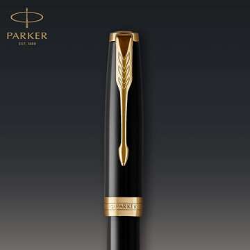 PARKER Sonnet Fountain Pen - Black and Gold Luxury