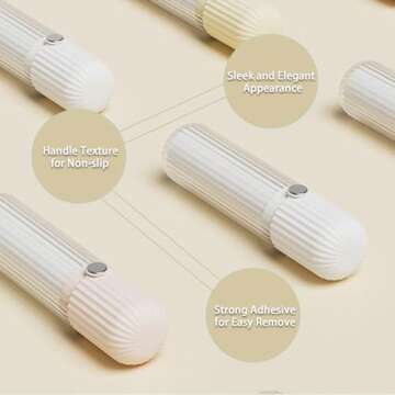 Sgdazo Compact Lint Roller with 150 Sheets - Portable Pet Hair Remover for Clothes, Furniture, and Travel Essentials Household Use, 1 Handle+5 Roller Refills (White)