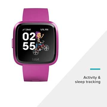 Fitbit Versa Lite Edition Smart Watch, compatible with iPad, One Size (S & L bands included), 1 Count (Renewed)