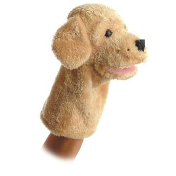 Aurora® Interactive Hand Puppet Garth™ Stuffed Animal - Storytelling Adventures - Playful Learning - Brown 10 Inches