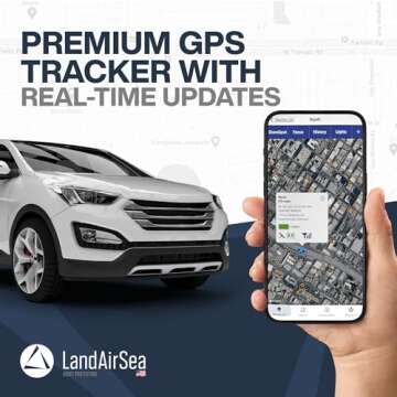 LandAirSea 54 GPS Tracker - Made in the USA from Domestic & Imported Parts. Long Battery, Magnetic, Waterproof, Global Tracking. Subscription Required