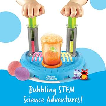 Learning Resources Beaker Creatures Liquid Reactor Super Lab,Ages 5+,15 pieces, Homeschool, STEM, Science Exploration Toy, Science Kit