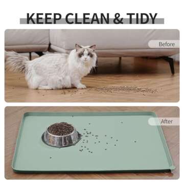 Reopet Waterproof Pet Feeding Mat - Non Spill Design