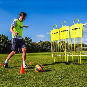 Net World Sports Forza Soccer Free-Kick Mannequins [Mini, Junior & Senior] | Soccer Training Equipment | Soccer Equipment for Training | Free Kick Dummies