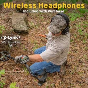 Garrett at Max Metal Detector with Z-Lynk Wireless Headphone Plus Accessories