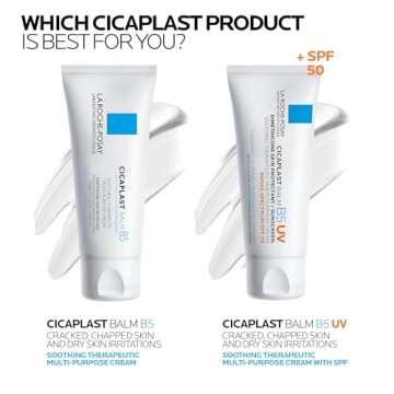 La Roche-Posay Cicaplast Balm B5, Healing Ointment and Soothing Therapeutic Multi Purpose Cream for Dry & Irritated Skin, Body and Hand Balm, Baby Safe, Fragrance Free