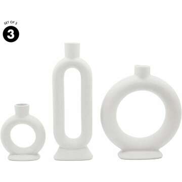 Koyal Wholesale Set of 3 Matte White Candle Holders