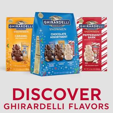 GHIRARDELLI Chocolate Snowmen Assortment, 15 oz Bag