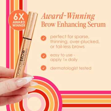 GrandeBROW Brow Enhancing Serum 0.1 Fl Oz for Brows