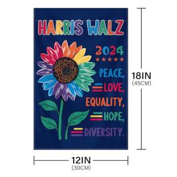 Kamala Harris Walz 2024 Yard Flag - Double Sided 12x18 inch