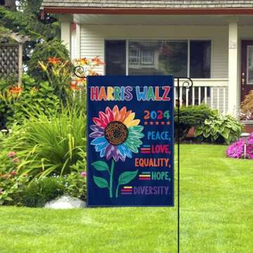 Kamala Harris Walz 2024 Double Sided Garden Flag