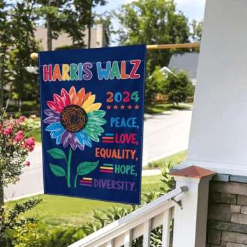 Kamala Harris Walz 2024 Double Sided Garden Flag