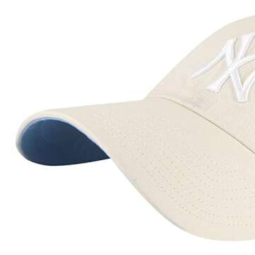 '47 New York Yankees Ballpark Clean Up Dad Hat Baseball Cap - Natural Beige, One Size