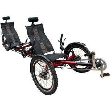 Electric Tandem Recumbent Bike 1500W Steel Frame