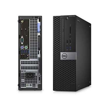 Dell Optiplex 7050 SFF Desktop Computer PC i7 w/ RX550 Graphics Card for Gaming and Business, 7050 SFF Computer Core i7-7700, 16GB RAM, 256GB SSD, RGB Keyboard, 4K Support, Win10 pro(Renewed)