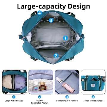 WALNEW Travel Duffel Bag - Foldable Waterproof Gym Luggage