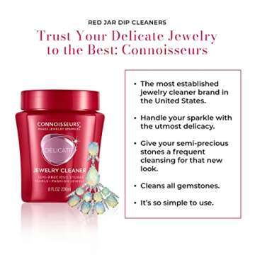 CONNOISSEURS Delicate Jewelry Cleaner Solution, 8 Ounce