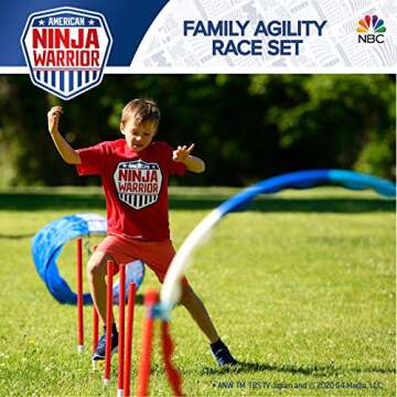 American Ninja Warrior Family Agility Set - Obstacle Race Course - Great for Children, Adults and Pets - Perfect Outdoor Fun Racing Obstacles for All Ages!