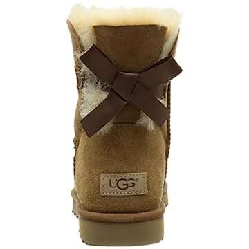 UGG Women's Mini Bailey Bow II Boot in Chestnut - Size 7