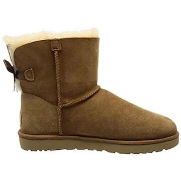 UGG Women's Mini Bailey Bow II Boot Chestnut Size 7