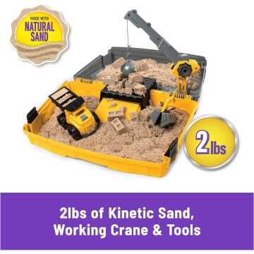 Kinetic Sand Construction Sandbox for Kids