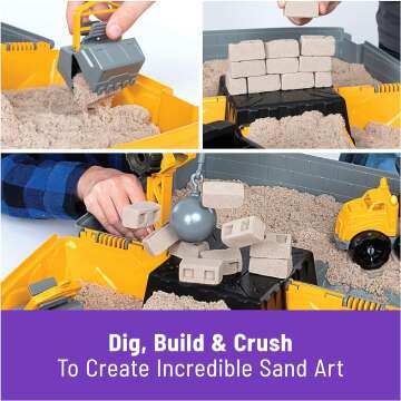 Kinetic Sand Construction Sandbox for Kids