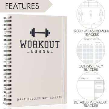 The Ultimate Fitness Journal for Tracking and Crushing Your Gym Goals - Detailed Workout Planner & Log Book For Men and Women - Great Gym Accessories With Calendar, Nutrition & Progress Tracker