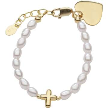 Personalized Gold Cross Bracelet
