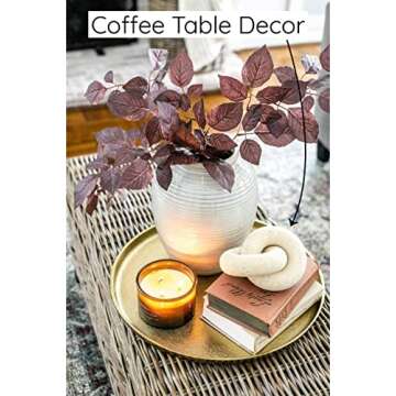 Rool Coffee Table Books Wood Knot Decor Shelf Decor Living Room Decor Mantle Decorations Coffee Table Decor Items Wooden Chain Link Decor White Décor