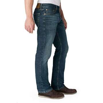 Levi Strauss Signature Gold Men Straight Fit Jeans, Bigfoot-Waterless, 34W x 32L