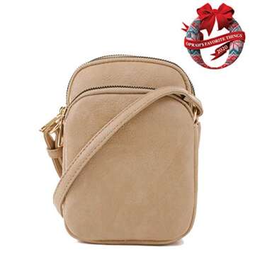 Mali+Lili, Josie Triple Compartments Crossbody Bag for Women, Beige