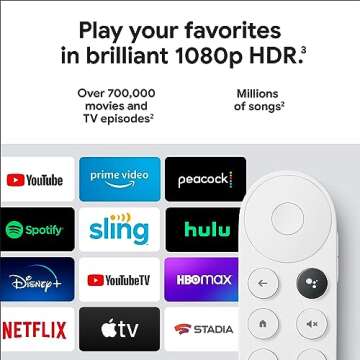 Chromecast HD Streaming Stick with Google TV & Voice Search