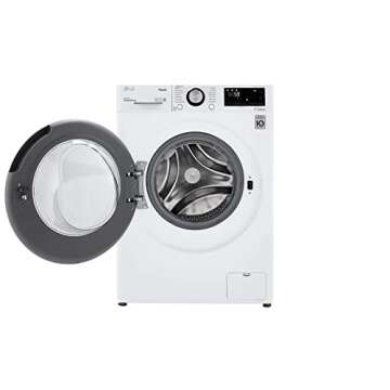 LG WM3555HWA 24 Inch Smart All In One Washer/Dryer with 2.3 cu. ft. Capacity, Wi-Fi Enabled, 14 Wash Cycles, 1400 RPM, Ventless, NeveRust Stainless Steel Drum, Quiet Operation, TrueBalance, Sensor Dry in White