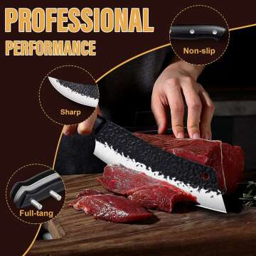 Golden Bird Butcher Knife Set & Boning Knife 4pcs