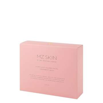 MZ SKIN | HYDRA-LIFT GOLDEN FACIAL TREATMENT MASK | Pack of 5 | Skin Care Face Mask | Vitamin C | Hyaluronic Acid | Collagen