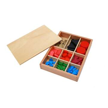 Adena Montessori Basic Wooden Grammar Symbols with Box Montessori Grammar Learning Language Development Materials