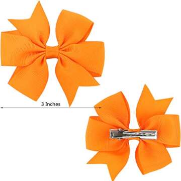 Grosgrain Ribbon Hair Bows Set for Kids & Teens