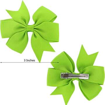 Grosgrain Ribbon Hair Bows Set for Kids & Teens