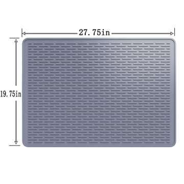 Silicone Stove Top Cover and Mat for Ceramics, 27.75"x19.75" - Multipurpose, Gray