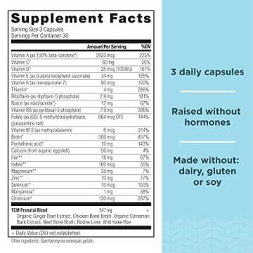 Ancient Nutrition Prenatal Vitamins, Multivitamin for Women with Vitamin C, B12, Magnesium and Folate, Supports Pregnancy and Fertility Health, 90 Ct