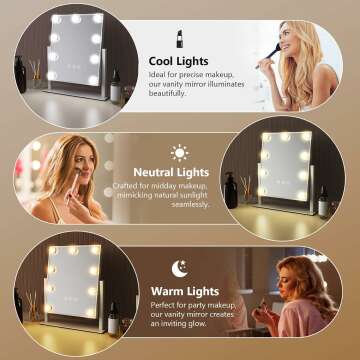 Hollywood Vanity Makeup Mirror with 9 LED Bulbs