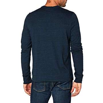 Threads 4 Thought Mens Triblend Long Sleeve Henley - Midnight - XL