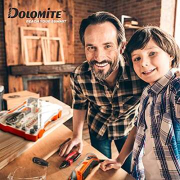 DOLOMITE Rotary Tool Kit with 190 Accessories, 6-Speed Variable Rotary, Flex Shaft, Safe Guard, Keyless Chuck, Multi-Tool Electric Drill Set for Crafting DIY -Grinder, Sander, Polisher and Engraver