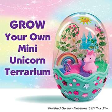 Creativity for Kids Mini Garden: Magical Unicorn Terrarium Kit - Unicorn Gifts for Girls, Kids Crafts and Unicorn Toys Ages 6-8+,Unique Gifts for Kids