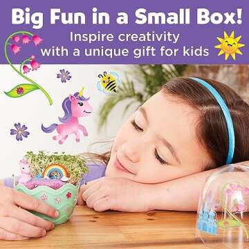 Creativity for Kids Mini Garden: Magical Unicorn Terrarium Kit - Unicorn Gifts for Girls, Kids Crafts and Unicorn Toys Ages 6-8+,Unique Gifts for Kids