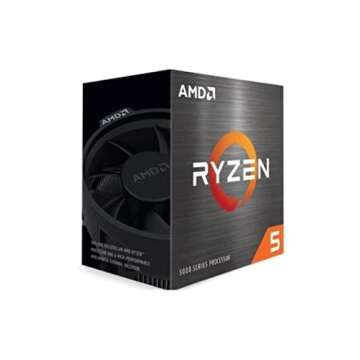 AMD Ryzen 5 5600X 6-core, 12-Thread Unlocked Desktop Processor with Wraith Stealth Cooler