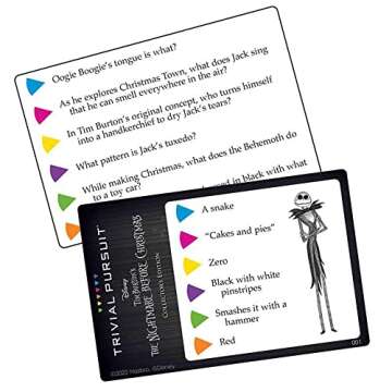 TRIVIAL PURSUIT: Disney Tim Burton’s The Nightmare Before Christmas | Collectible Trivia Board Game Featuring 420 Questions from Classic Stopmotion Film | Officially-Licensed Disney Game & Merchandise